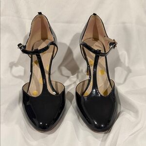Boden Black Patent T-Strap Heels | Mary Jane Style Pumps Size 5.5